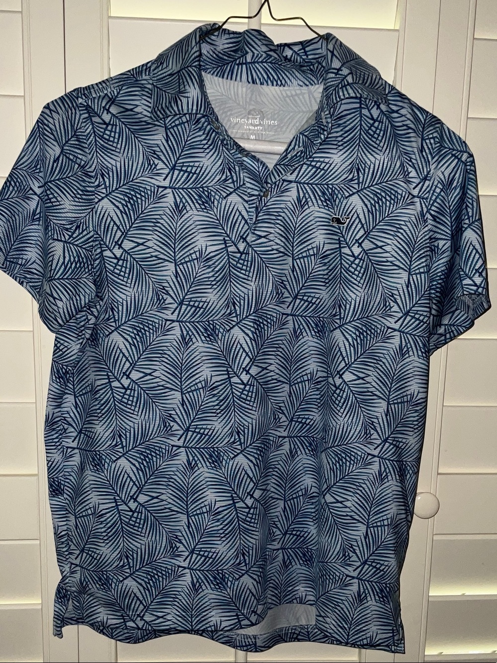 Vineyard Vines Light Blue Palm Leaf Polo